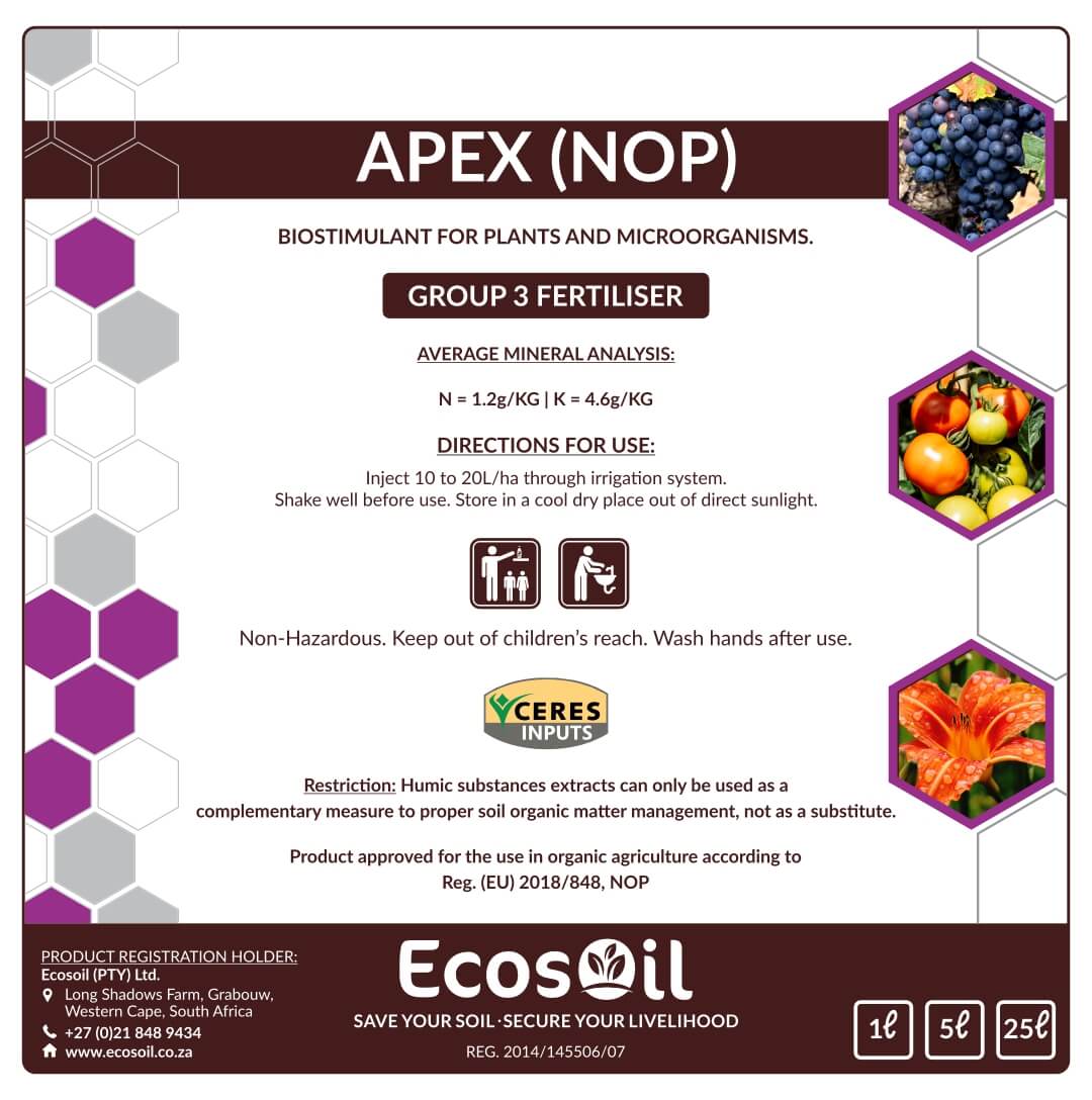 APEX Biostimulant for plants and soil microorganisms