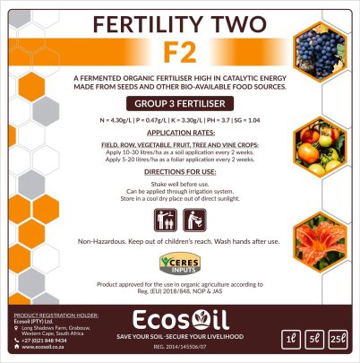 Fertility Two (F2) Organic Fertiliser