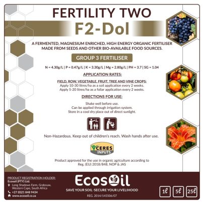 Ecocoil product label of organic dolomite fertiliser
