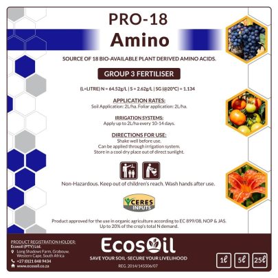 Ecosoil_Nutrional Products_Organic Fertilisers (Certified Organic)_Pro-18 Amino