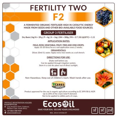 Fertility Two (F2) Organic Fertiliser